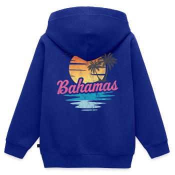 Bahamas - Kinder Premium Organic Zip Hoodie - Royalblau - Hinten - AI Model Kid Male (0cm)