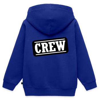Crew stamps - Kids Premium Organic Zip-up Hoodie - royal blue - Back - AI Model Kid Male (0cm)