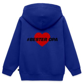 Bester Opa Herz Liebe - Kinder Premium Organic Zip Hoodie - Royalblau - Hinten - AI Model Kid Male (0cm)