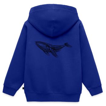 Wale Tribal Tattoo - Kinder Premium Organic Zip Hoodie - Royalblau - Hinten - AI Model Kid Male (0cm)