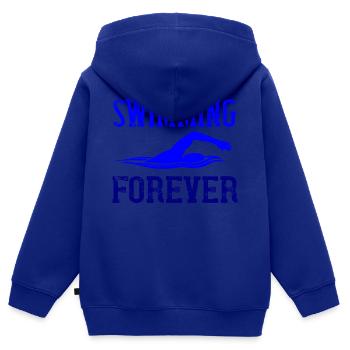 Geschenk für Schwimmer: Schwimming for ever - Kinder Premium Organic Zip Hoodie - Royalblau - Hinten - AI Model Kid Male (0cm)