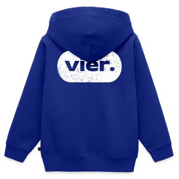 4. Geburtstag Shirt Junge Mädchen 4 Jahre alt - Kinder Premium Organic Zip Hoodie - Royalblau - Hinten - AI Model Kid Male (0cm)