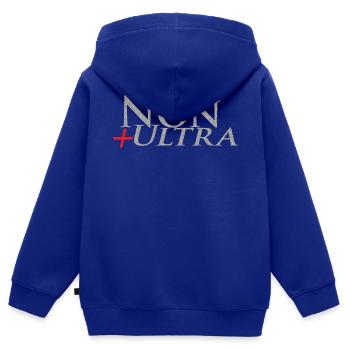 Non Plus Ultra - Besser geht's nicht - Kinder Premium Organic Zip Hoodie - Royalblau - Hinten - AI Model Kid Male (0cm)