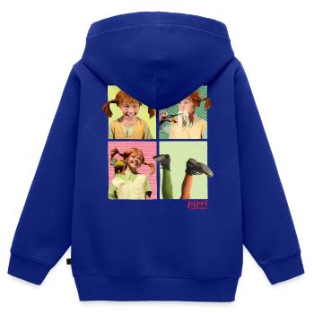 Fifi Brindacier Portraits De Fifi - Sweat Premium à capuche zippé enfant bio - bleu roi - Dos - AI Model Kid Male (0cm)