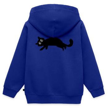 Black cat charbo rest - Kids Premium Organic Zip-up Hoodie - royal blue - Back - AI Model Kid Male (0cm)