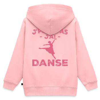 I Can't I Dance - Geschenk für Frauen - Kinder Premium Organic Zip Hoodie - Rosa - Hinten - AI Model Kid Female (0cm)