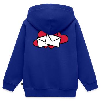 Liebesbrief love letter lettre d'amour Geschenk - Kinder Premium Organic Zip Hoodie - Royalblau - Hinten - AI Model Kid Male (0cm)