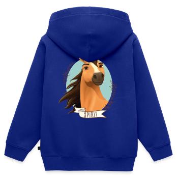 Spirit Wildhengst Wildpferd - Kinder Premium Organic Zip Hoodie - Royalblau - Hinten - AI Model Kid Male (0cm)
