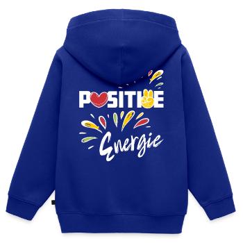 Positive Energie - Optimismus - Positivität - Kinder Premium Organic Zip Hoodie - Royalblau - Hinten - AI Model Kid Male (0cm)