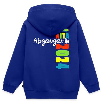 Kita Abgängerin 2024 Einschulung - Kinder Premium Organic Zip Hoodie - Royalblau - Hinten - AI Model Kid Male (0cm)