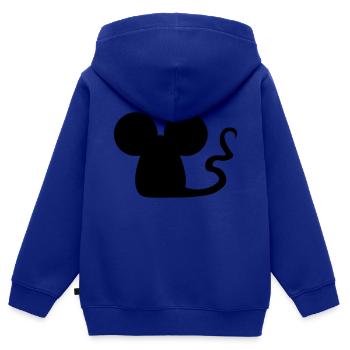 Mäuschen / Maus / little mouse / petite souris - Kinder Premium Organic Zip Hoodie - Royalblau - Hinten - AI Model Kid Male (0cm)