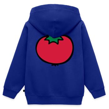 Tomate Tomato tomate pomodoro - Sweat Premium à capuche zippé enfant bio - bleu roi - Dos - AI Model Kid Male (0cm)