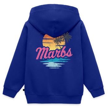 Marbs - Kinder Premium Organic Zip Hoodie - Royalblau - Hinten - AI Model Kid Male (0cm)
