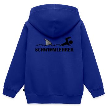 Schwimmlehrer - Kinder Premium Organic Zip Hoodie - Royalblau - Hinten - AI Model Kid Male (0cm)