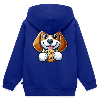 Süßer Beagle Hund süße Kekse Nachtisch - Kinder Premium Organic Zip Hoodie - Royalblau - Hinten - AI Model Kid Male (0cm)