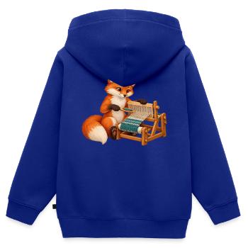 Fuchs webt am Gatterkamm - Kinder Premium Organic Zip Hoodie - Royalblau - Hinten - AI Model Kid Male (0cm)