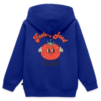 Tomato and good mood - Kids Premium Organic Zip-up Hoodie - royal blue - Back - AI Model Kid Male (0cm)