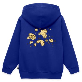 Noix de cajou Noix de cajou - Sweat Premium à capuche zippé enfant bio - bleu roi - Dos - AI Model Kid Male (0cm)
