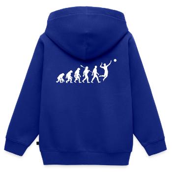 Evolution - Volleyball - Volleyballer - Kinder Premium Organic Zip Hoodie - Royalblau - Hinten - AI Model Kid Male (0cm)