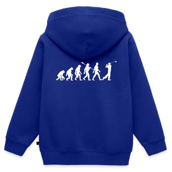 Evolution Golf - Golfspieler - Kinder Premium Organic Zip Hoodie - Royalblau - Hinten - AI Model Kid Male (0cm)