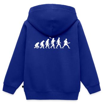 Evolution Gitarrist Rockmusiker - Kinder Premium Organic Zip Hoodie - Royalblau - Hinten - AI Model Kid Male (0cm)