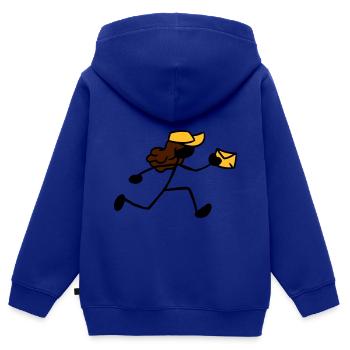 Postbotin Briefzustellerin Kurier - Kinder Premium Organic Zip Hoodie - Royalblau - Hinten - AI Model Kid Male (0cm)