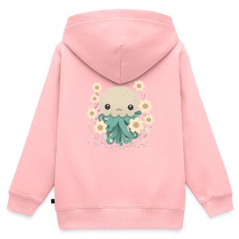 Liebevolle Tentakel 4 - Kinder Premium Organic Zip Hoodie - Rosa - Hinten - AI Model Kid Female (0cm)