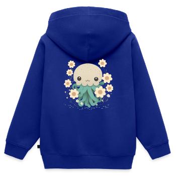 Tentacules affectueux 4 - Sweat Premium à capuche zippé enfant bio - bleu roi - Dos - AI Model Kid Male (0cm)