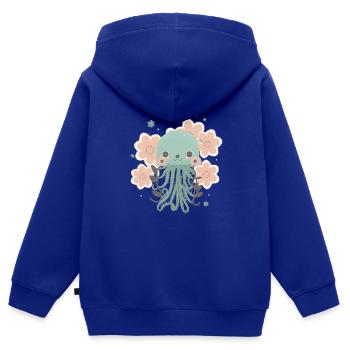 Tentacules affectueux 2 - Sweat Premium à capuche zippé enfant bio - bleu roi - Dos - AI Model Kid Male (0cm)