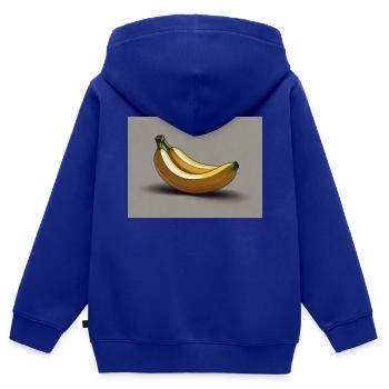 Bananen Banane - Kinder Premium Organic Zip Hoodie - Royalblau - Hinten - AI Model Kid Male (0cm)