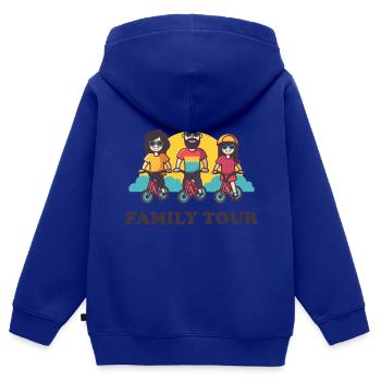 Family Tour - Kinder Premium Organic Zip Hoodie - Royalblau - Hinten - AI Model Kid Male (0cm)
