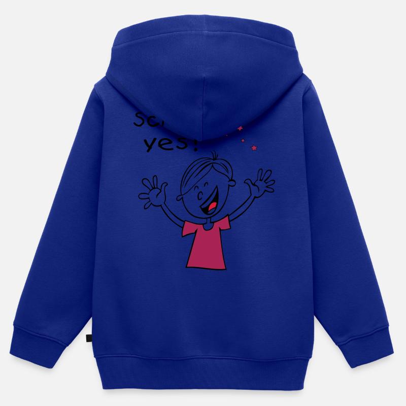 Schule Yes Einschulung - Kinder Premium Organic Zip Hoodie - Royalblau