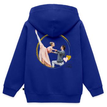Find me in Paris Lena und Henri - Kinder Premium Organic Zip Hoodie - Royalblau - Hinten - AI Model Kid Male (0cm)