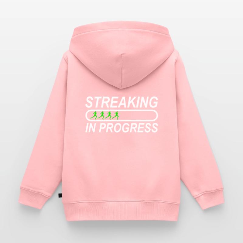 Streaking in Progress - Streak Runner Kinder Premium Organic Zip Hoodie