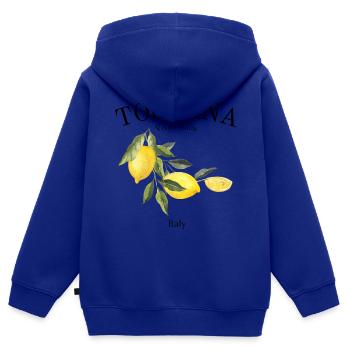 Tuscany - Italy - Holidays - Lemon - Italia - Kids Premium Organic Zip-up Hoodie - royal blue - Back - AI Model Kid Male (0cm)