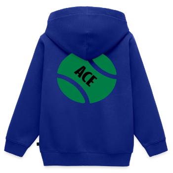 ace tb - Kinder Premium Organic Zip Hoodie - Royalblau - Hinten - AI Model Kid Male (0cm)