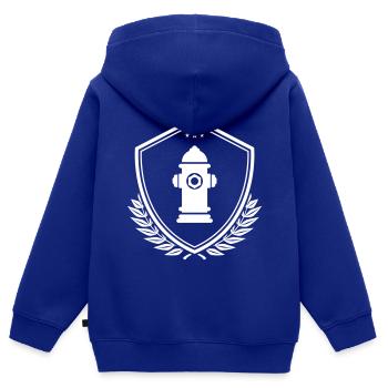 Hydrant Schild - Kinder Premium Organic Zip Hoodie - Royalblau - Hinten - AI Model Kid Male (0cm)