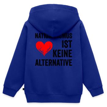 Nationalismus ist keine Alternative - Kinder Premium Organic Zip Hoodie - Royalblau - Hinten - AI Model Kid Male (0cm)