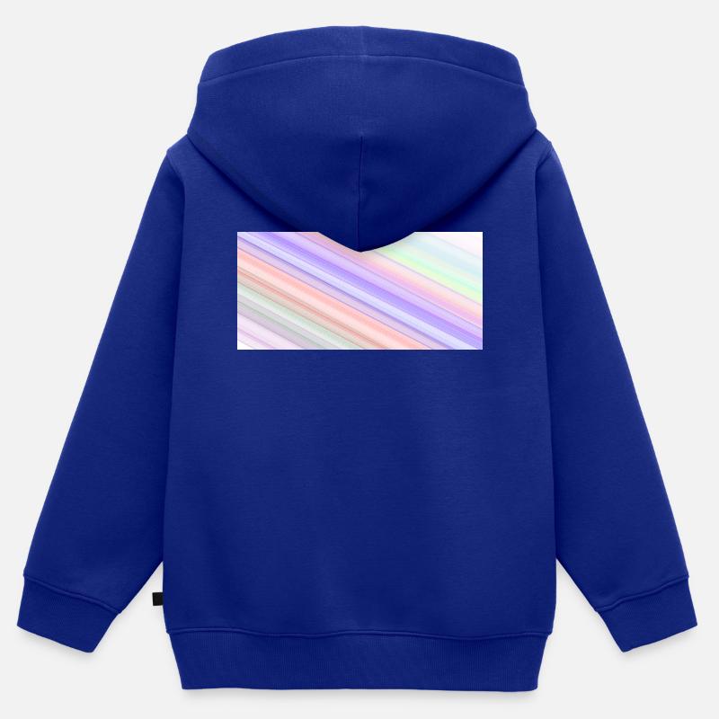 Ligne - Sweat Premium à capuche zippé enfant bio - bleu roi