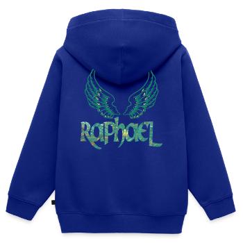 erzengel raphael e 71 - Kinder Premium Organic Zip Hoodie - Royalblau - Hinten - AI Model Kid Male (0cm)