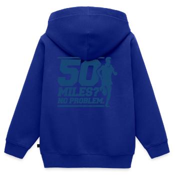 Ultramarathon Trailrunning Ultramarathonläufer Ges - Kinder Premium Organic Zip Hoodie - Royalblau - Hinten - AI Model Kid Male (0cm)