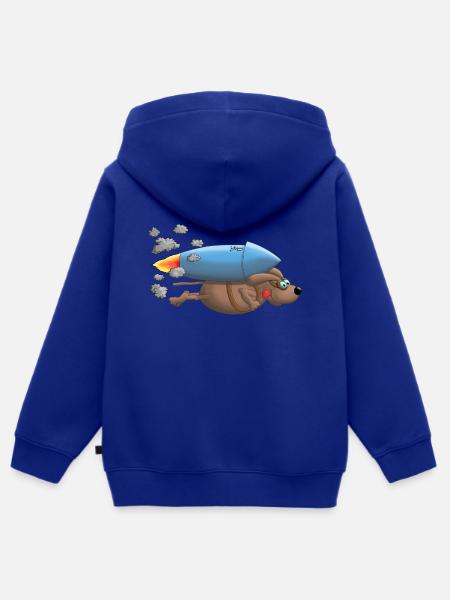 Rocket dog - Kids Premium Organic Zip-up Hoodie - royal blue