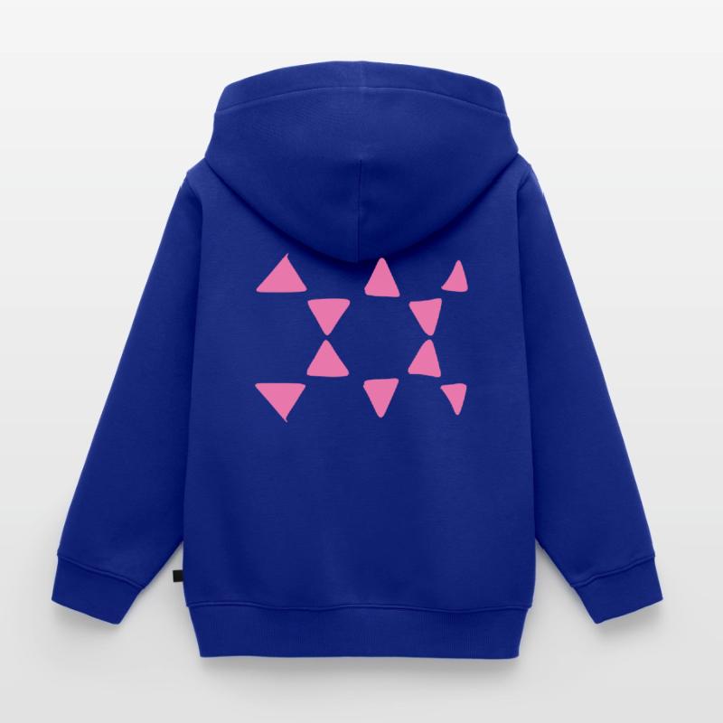 Triangular Pattern Triangular Shapes Kids Premium Organic Zip-up Hoodie