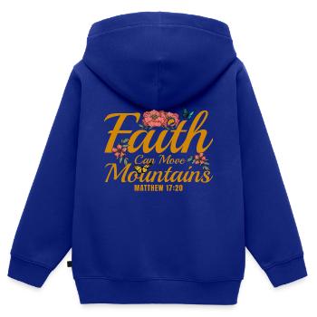 Christlich Bibelvers Religiös Geschenk - Kinder Premium Organic Zip Hoodie - Royalblau - Hinten - AI Model Kid Male (0cm)