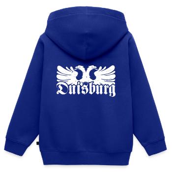 Duisburg Stadt Industrie Kohle Ruhrpott - Kinder Premium Organic Zip Hoodie - Royalblau - Hinten - AI Model Kid Male (0cm)