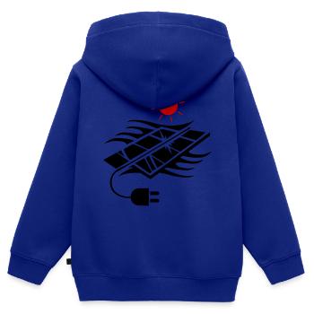 Photovoltaik Solar Energie - Kinder Premium Organic Zip Hoodie - Royalblau - Hinten - AI Model Kid Male (0cm)