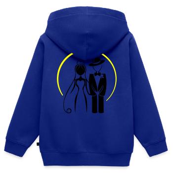 Brautpaar Ehepaar Hochzeit - Kinder Premium Organic Zip Hoodie - Royalblau - Hinten - AI Model Kid Male (0cm)