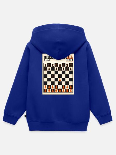 Schachmotiv Sicilian defense Schachspieler - Kinder Premium Organic Zip Hoodie - Royalblau