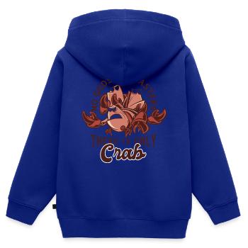 No Gods, No Masters There Is Only Crab - Kinder Premium Organic Zip Hoodie - Royalblau - Hinten - AI Model Kid Male (0cm)