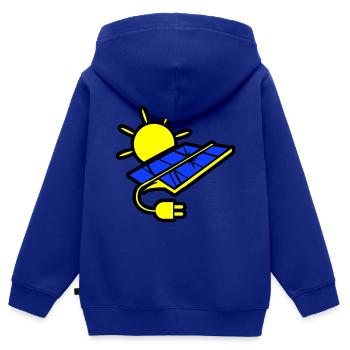Photovoltaik Anlage Solar Energie - Kinder Premium Organic Zip Hoodie - Royalblau - Hinten - AI Model Kid Male (0cm)